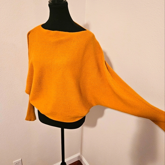 Anthropology yellow dolman sweater - Picture 1 of 3